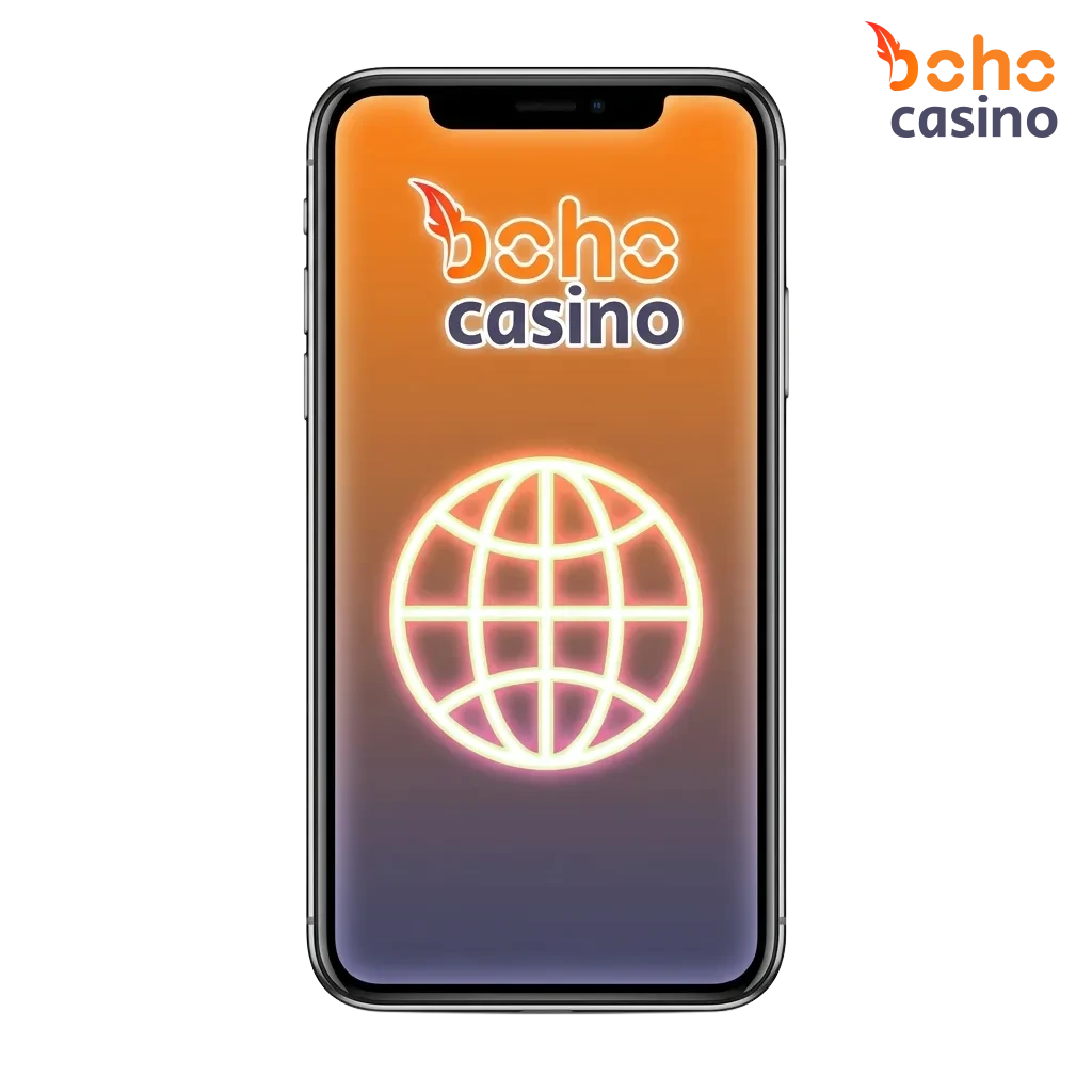 Boho Casino mobile app interface showing welcome bonus offer of AU$11,000 plus 225 free spins for Australian players
