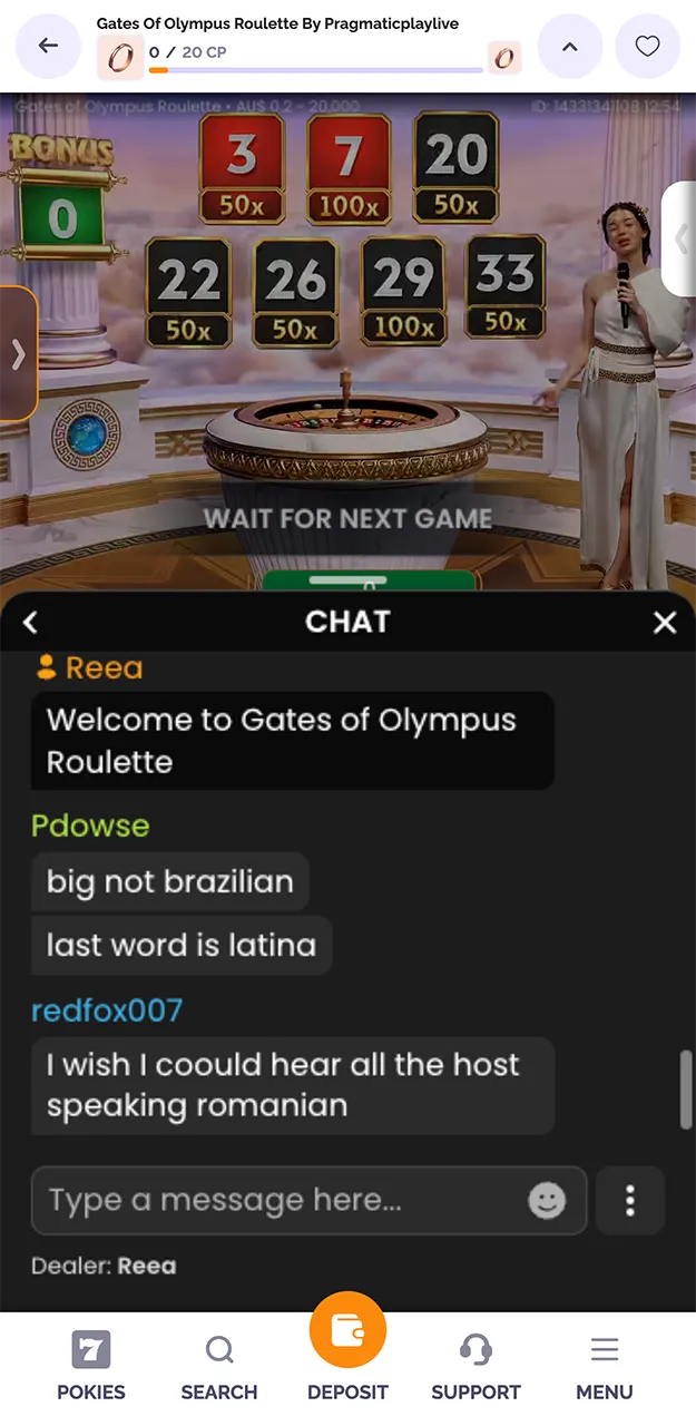 Chat with other players on the Boho Casino website and have fun.